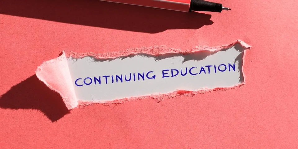 Text caption presenting Continuing Education. Business idea Continued Learning Foto stock