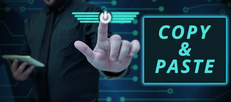 Text caption presenting Copy Paste. Business concept an imitation, transcript Stock Photos