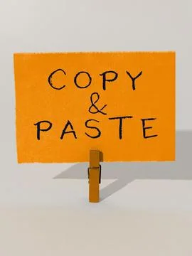 Text caption presenting Copy Paste. Word Written on an imitation, transcript, or Stock Photos