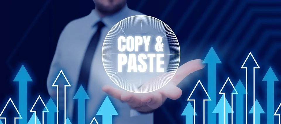 Text caption presenting Copy Paste. Business concept an imitation, transcript 스톡 사진