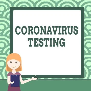 Text caption presenting Coronavirus Testing. Concept meaning Collection of Illustrazione stock