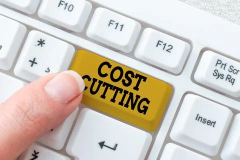 Text caption presenting Cost Cutting. Business showcase Measures implemented to 写真素材