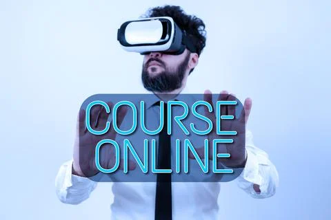 Text caption presenting Course Online. Business overview eLearning Electronic Fotos de archivo