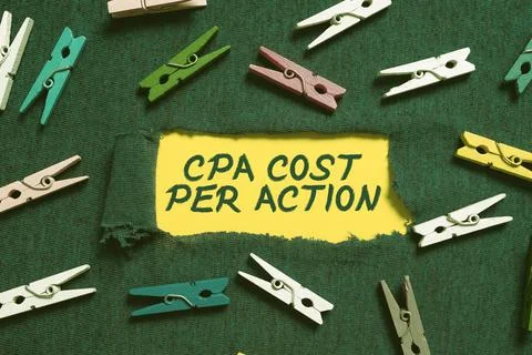 Text caption presenting Cpa Cost Per Action. Business idea Designed to Meet Stock Photos