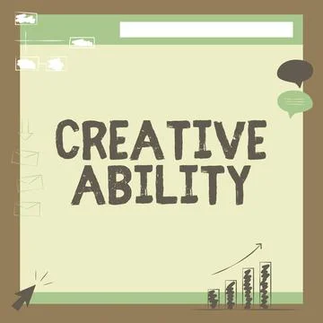 Text caption presenting Creative Ability. Business approach able to function at Illustrazione stock