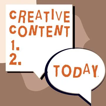 Text caption presenting Creative Content. Word Written on fiction or poetry Stock-Illustration