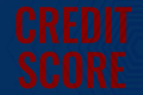 Text caption presenting Credit Score. Business showcase numerical expression Ilustração Stock
