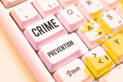 Text caption presenting Crime Prevention. Business approach Federal Offense Stock Photos