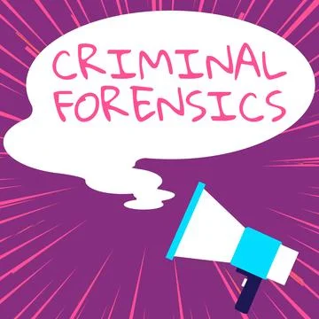 Text caption presenting Criminal Forensics. Internet Concept Federal Offense Stock Illustration