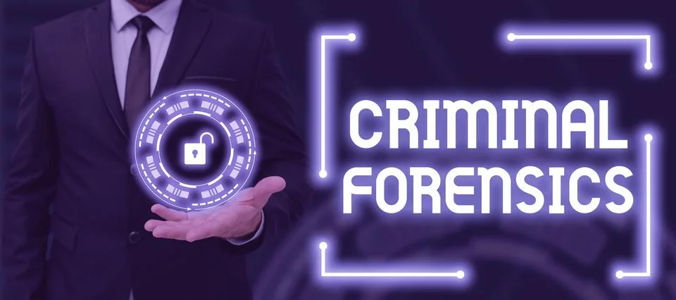 Text caption presenting Criminal Forensics. Conceptual photo Federal Offense Stock Photos