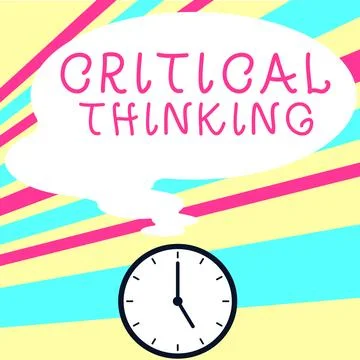 Text caption presenting Critical Thinking. Business showcase sequence of stages 스톡 일러스트