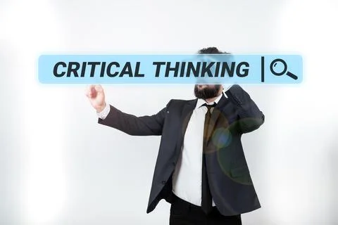 Text caption presenting Critical Thinking. Internet Concept sequence of stages Stock Photos