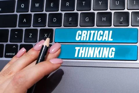 Text caption presenting Critical Thinking. Business idea sequence of stages of a Stock Photos