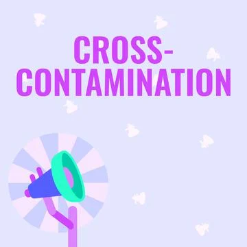 Text caption presenting Cross Contamination. Word Written on Unintentional 스톡 일러스트