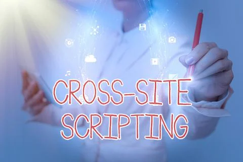 Text caption presenting Cross Site Scripting. Business concept Security 스톡 사진