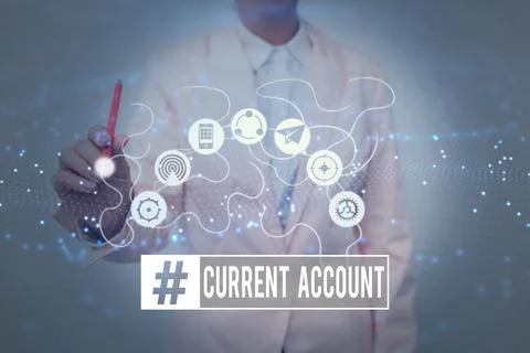 Text caption presenting Current Account. Conceptual photo personal bank account Stock Photos