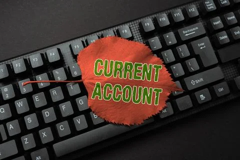 Text caption presenting Current Account. Conceptual photo personal bank account Stock Photos
