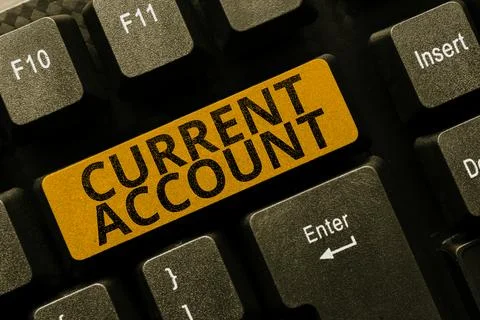 Text caption presenting Current Account, Internet Concept personal bank accou Stock Photos