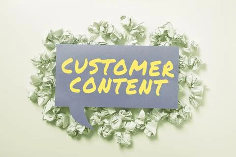 Text caption presenting Customer Content. Internet Concept customers are devoted Stock Photos