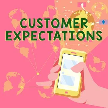 Text caption presenting Customer Expectations. Word Written on Benefits a Client Stock Illustration