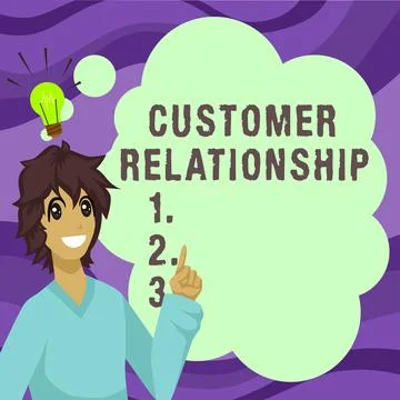 Text caption presenting Customer Relationship, Business idea Deal and Interac Stock Illustration