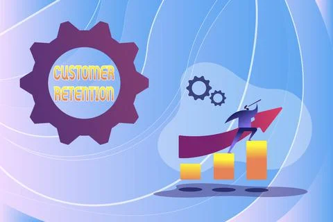 Text caption presenting Customer Retention. Business showcase activities Ilustración de archivo