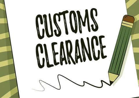 Text caption presenting Customs Clearance. Concept meaning documentations Stock Illustration