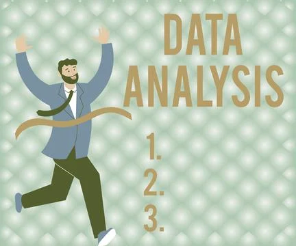 Text caption presenting Data Analysis. Conceptual photo Translate numbers to Stock Illustration