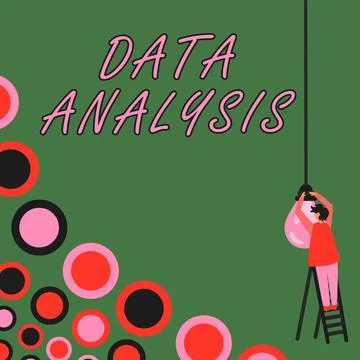 Text caption presenting Data Analysis. Word Written on Translate numbers to Stock Illustration