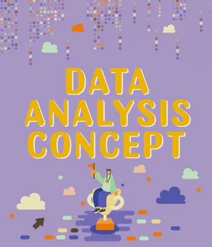 Text caption presenting Data Analysis Concept. Business showcase evaluating data Illustrazione stock