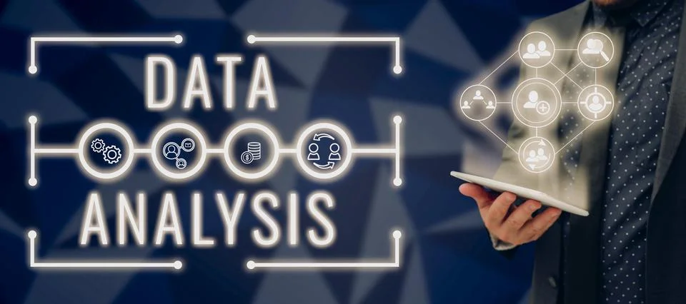 Text caption presenting Data Analysis. Business overview Translate numbers to Stock Photos