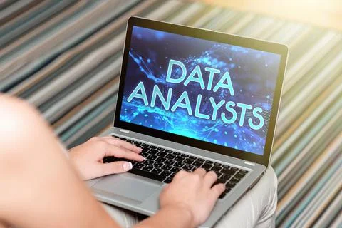 Text caption presenting Data Analysts. Business idea Programmer Design and Stock Photos