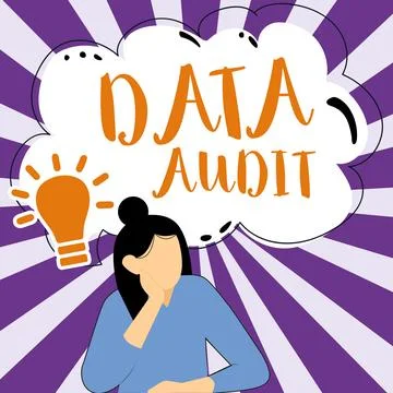 Text caption presenting Data Audit. Business showcase auditing of data to assess Stock Illustration