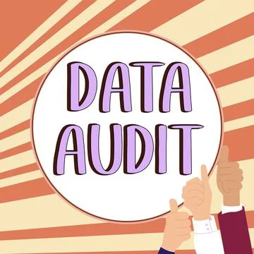 Text caption presenting Data Audit. Business idea auditing of data to assess its Illustrazione stock