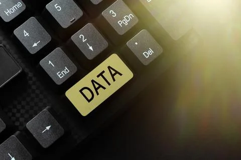 Text caption presenting Data. Business concept Piece of information Facts and Foto stock