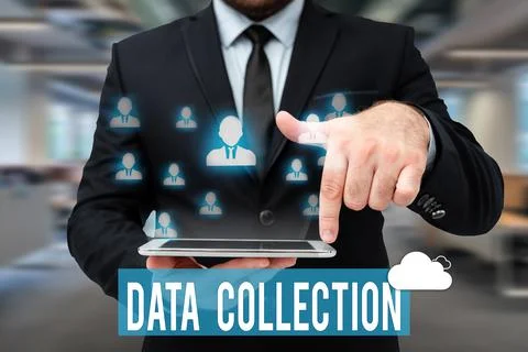 Text caption presenting Data Collection. Business idea gathering and measuring Stock Photos