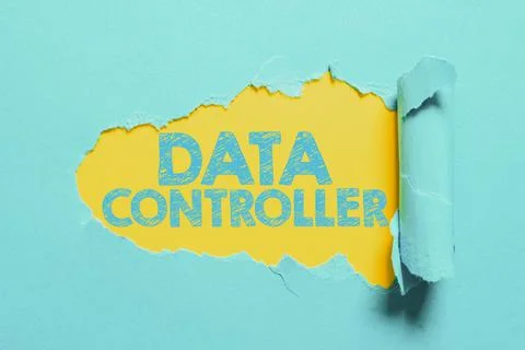 Text caption presenting Data Controller. Internet Concept person who determines Stockfoto's