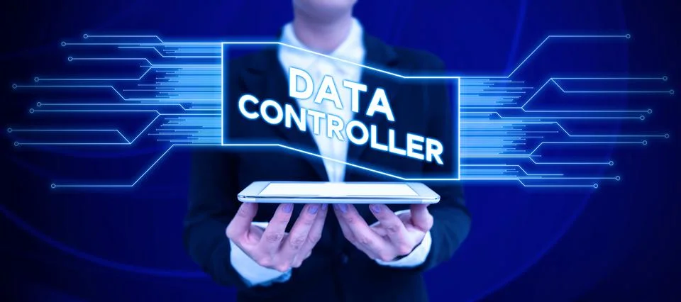 Text caption presenting Data Controller. Business showcase person who determines Stockfoto's