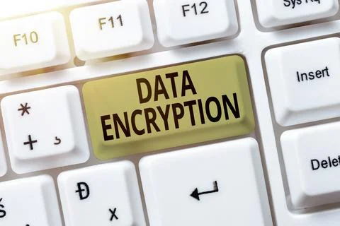 Text caption presenting Data Encryption. Business overview Symmetrickey Stock Photos