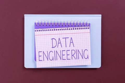 Text caption presenting Data Engineering. Business showcase data science that Stock Photos