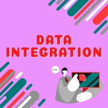 Text caption presenting Data Integration. Business concept involves combining Stock Illustration