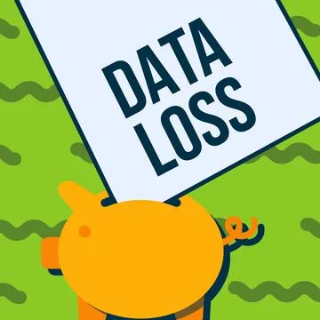 Text caption presenting Data Loss. Business concept process or event that Stock Illustration