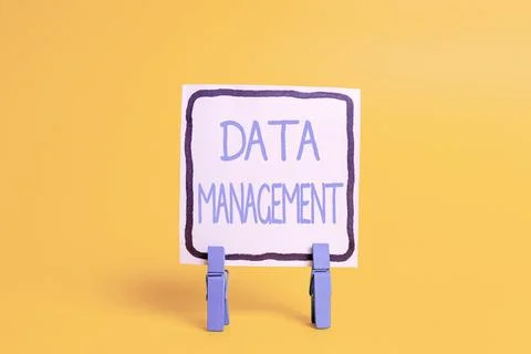 Text caption presenting Data Management. Business idea disciplines related to 写真素材