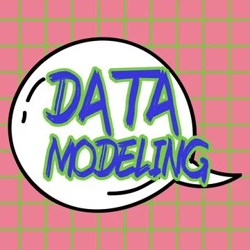 Text caption presenting Data Modeling. Business approach process of transferring Stock Illustration