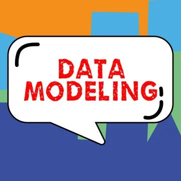 Text caption presenting Data Modeling. Concept meaning process of transferring Stock Illustration