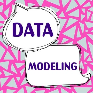 Text caption presenting Data Modeling. Business idea process of transferring Stock Illustration