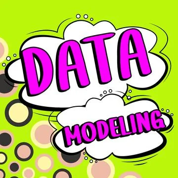 Text caption presenting Data Modeling. Concept meaning process of transferring Stock Illustration