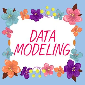 Text caption presenting Data Modeling. Business idea process of transferring Stock Illustration