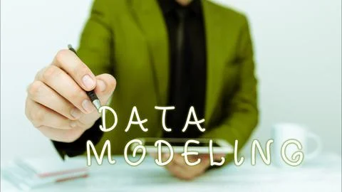 Text caption presenting Data Modeling. Business concept process of transferring Stock Photos