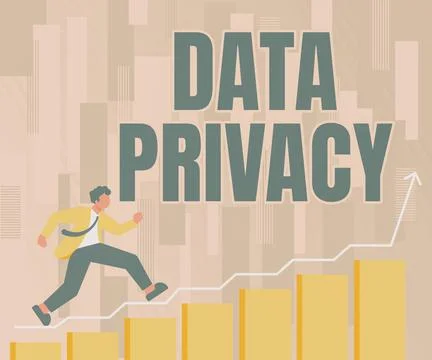 Text caption presenting Data Privacy. Business showcase internet security and Stockillustratie